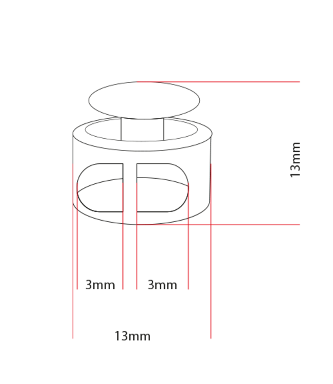 Cordstopper intorno Nero klein