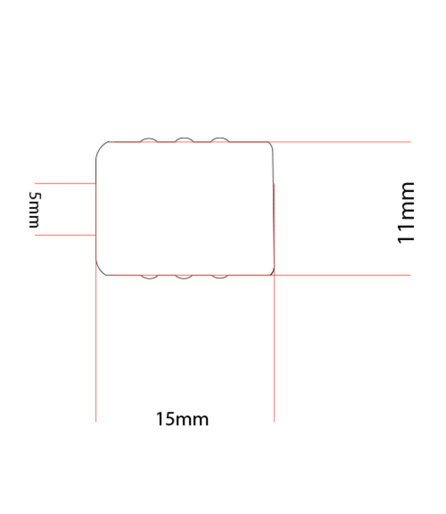 cord end Nero piatto