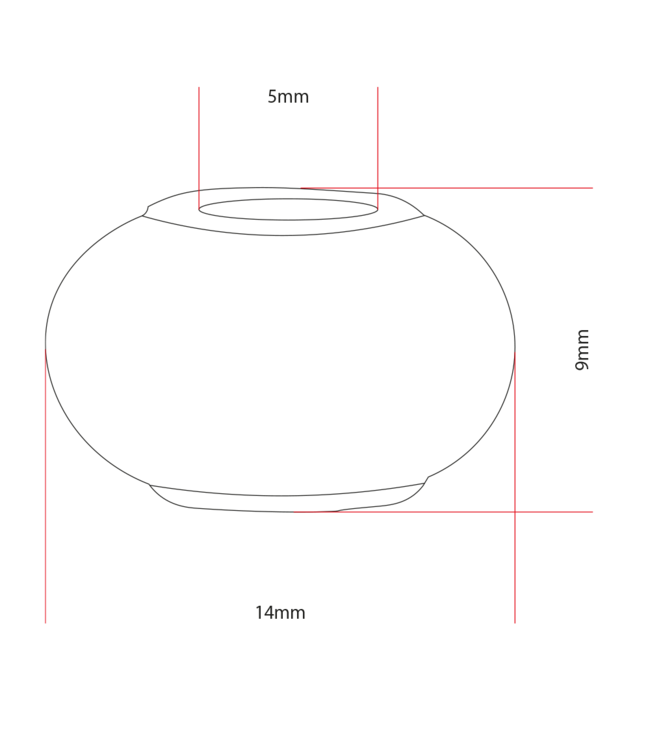 Perlina acryl Bianco
