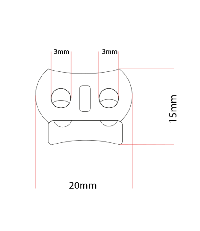 Cordstopper piccolo Nero