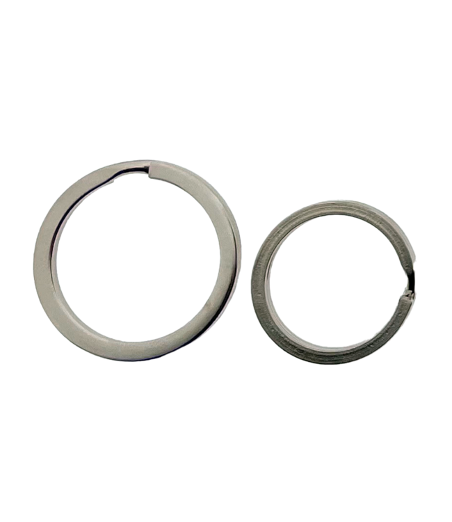 Portachiavi anello 20MM Piatto Argento
