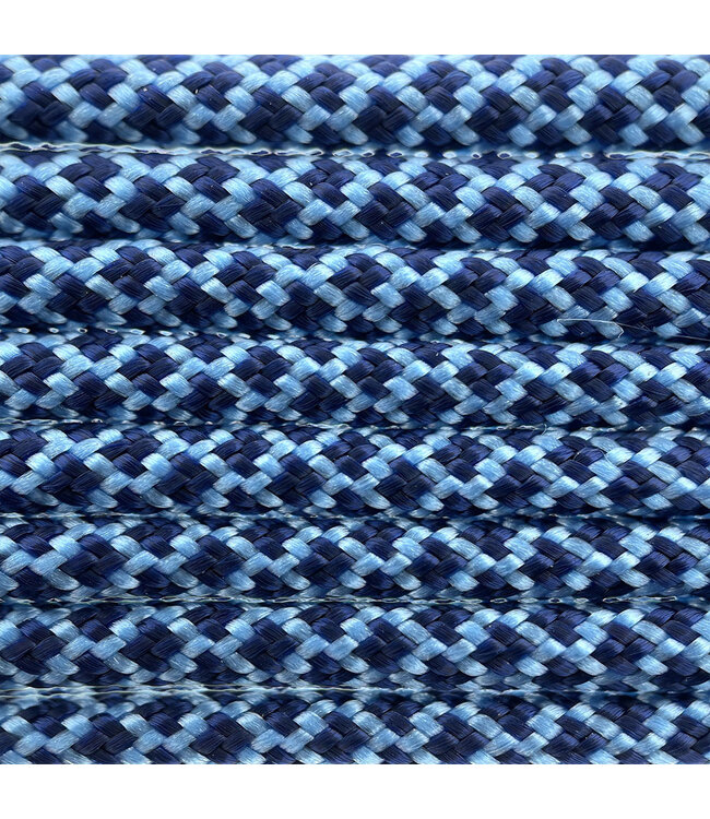 Paracord 550 tipo III Baby Blu / Midnight Blu Diamond