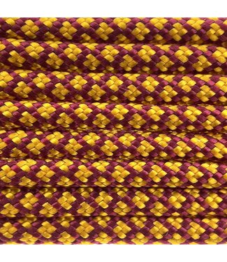 123Paracord Paracord 550 tipo III Burgundy / Goldenrod Diamond