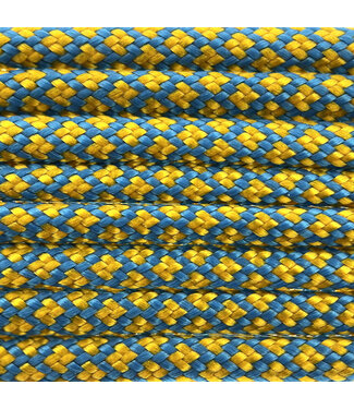 123Paracord Paracord 550 tipo III caribbean Blu / Goldenrod Diamond