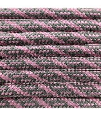 123Paracord Paracord 550 tipo III Charcoal Grigio / Rosa lavender Helix DNA