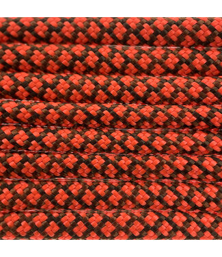 123Paracord Paracord 550 tipo III chocolate brown / Neon Arancione Diamond