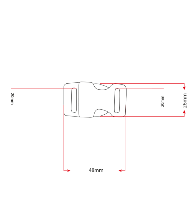 Alu-Max 20MM (3/4") buckle Raso