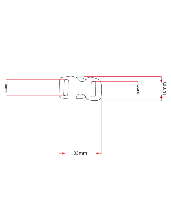 Alu-Max 10MM (3/8") buckle Raso