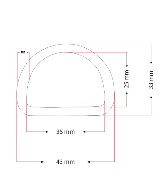 D-Anelli 35 X 4MM Nichel
