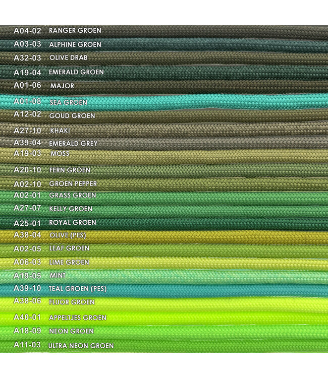 Paracord 550 tipo III Fluor Verde (PES)