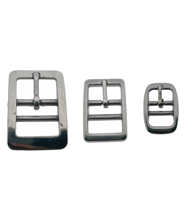 Cintura fibbia 16MM acciaio inox doppio bar