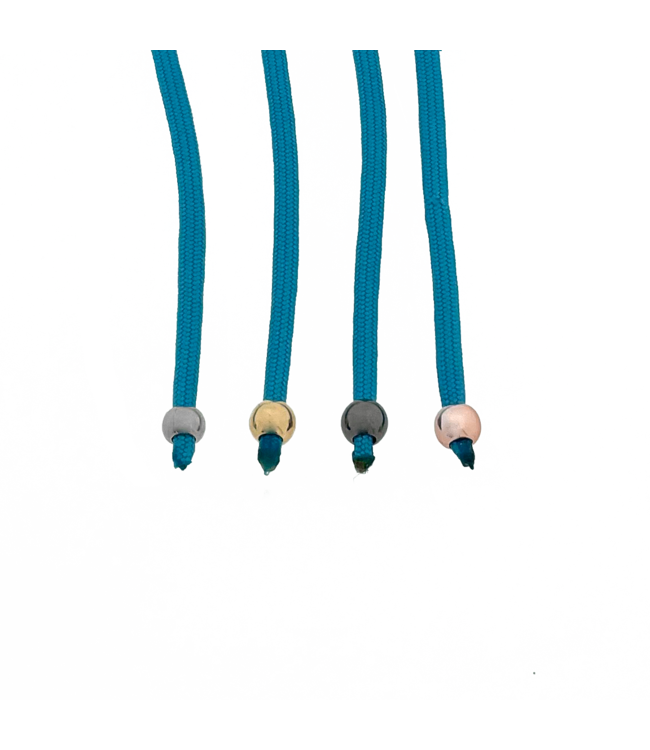 Paracord Spacer 8X6MM Gunmetal Nero 25 pezzi