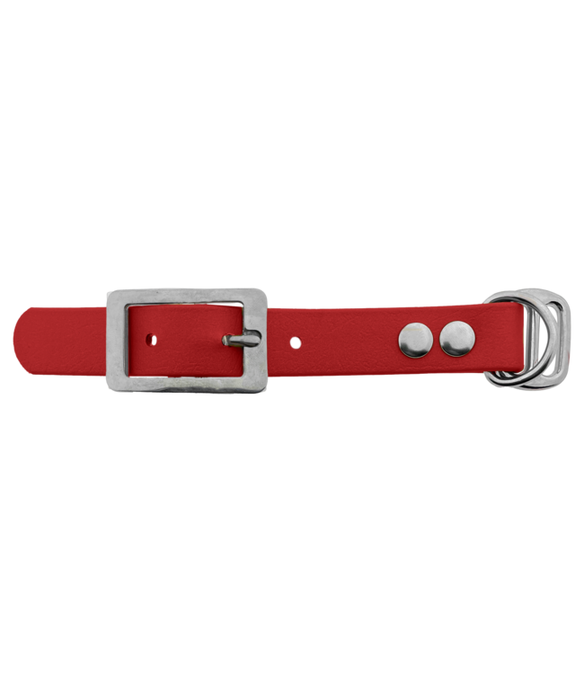 Biothane adattatore 19MM Rosso/Acciaio inox