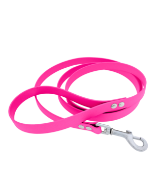 123Paracord Biothane Guinzaglio per cani Neon Rosa Small