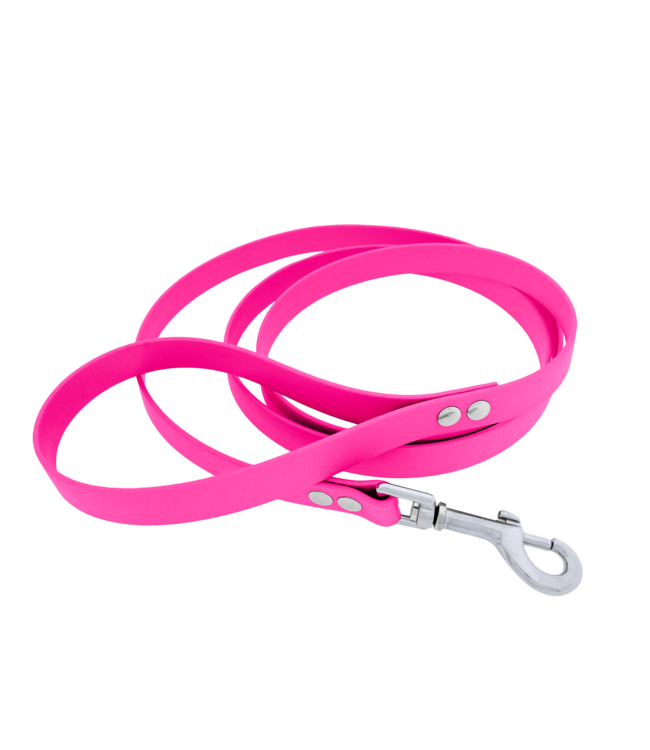 Biothane Guinzaglio per cani Neon Rosa Small