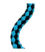 10MM Nylon Guinzaglio per cani Cyan scuro Checkers