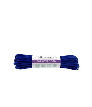 123Paracord Paracord 550 tipo III Electric Blu - 10 mtr