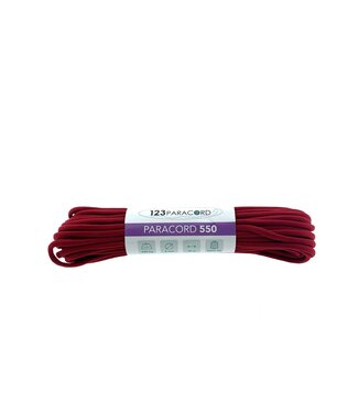 123Paracord Paracord 550 tipo III Imperial Rosso - 10 mtr