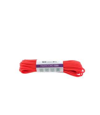 123Paracord Paracord 550 tipo III Arancione Neon - 10 mtr