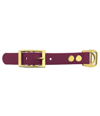 123Paracord Biothane adattatore 19MM vino Rosso/Ottone