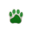 123Paracord Perline a forma di zampa di cane Verde