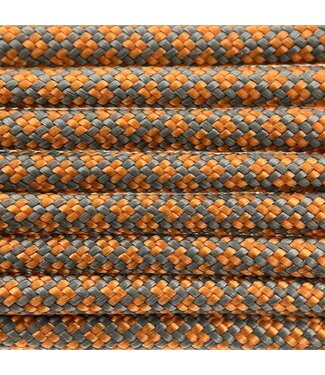 123Paracord Paracord 550 tipo III Steel Grigio / Fox Arancione Diamond
