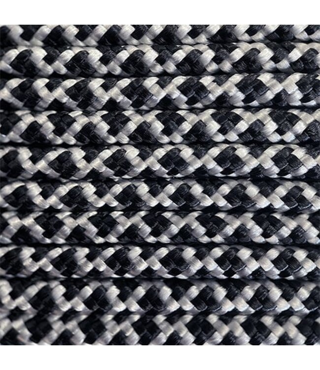 Paracord 425 tipo II Argento Grigio / Nero Diamond