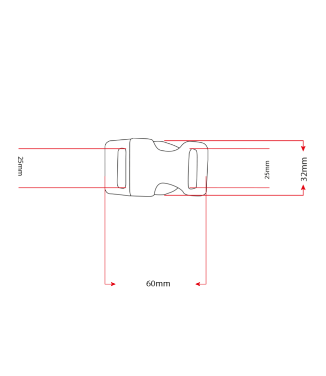 Alu-Max 25MM (1") buckle Chrome
