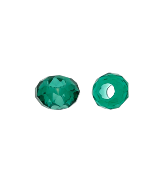 123Paracord Paracord Perlina 14X8MM spacer Vetro Verde