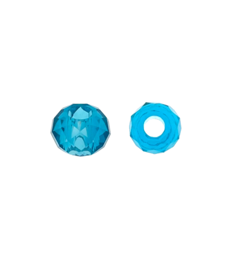 123Paracord Paracord Perlina 14X8MM spacer Vetro Blu