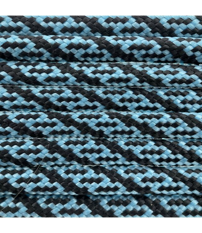 Paracord 550 tipo III Neon Turquoise / Nero Helix DNA