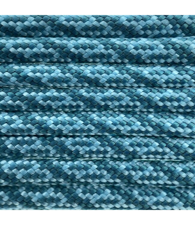 Paracord 550 tipo III Teal & Ultra Neon Turquoise Helix