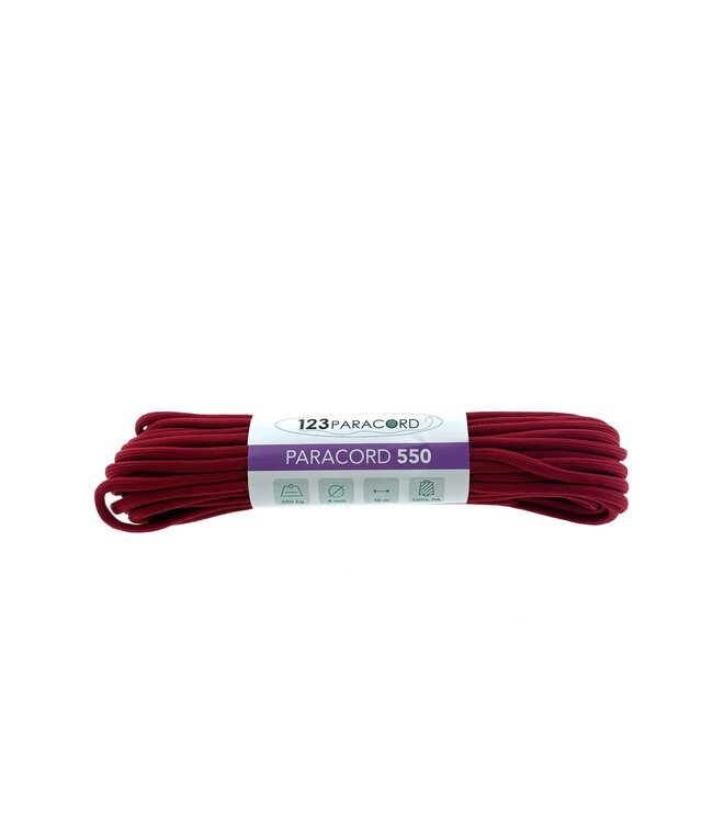 Paracord 550 tipo III Imperial Rosso - 10 mtr