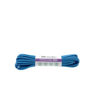 123Paracord Paracord 550 tipo III Cyan scuro - 10 mtr