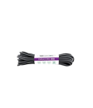 123Paracord Paracord 550 tipo III Steel Grijs - 10 mtr