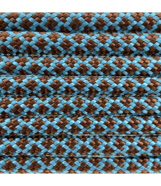 123Paracord Paracord 550 tipo III Neon Turquoise / Chocolate Diamond