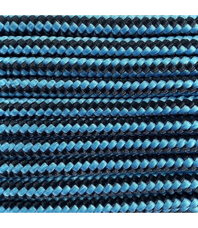 Paracord 425 tipo II Cyan scuro/Nero Stripes