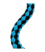 10MM Nylon Guinzaglio per cani Cyan scuro Checkers