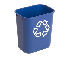 Rubbermaid Rechthoekige afvalbak 12,9 liter (blauw, recyclingsymbool)