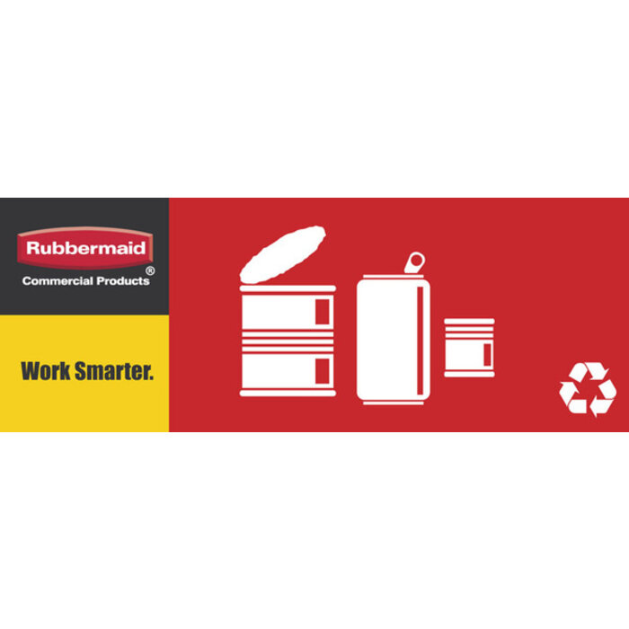 Rubbermaid Sticker - metaal rood