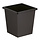 Vierkant tapse papierbak 27 liter zwart