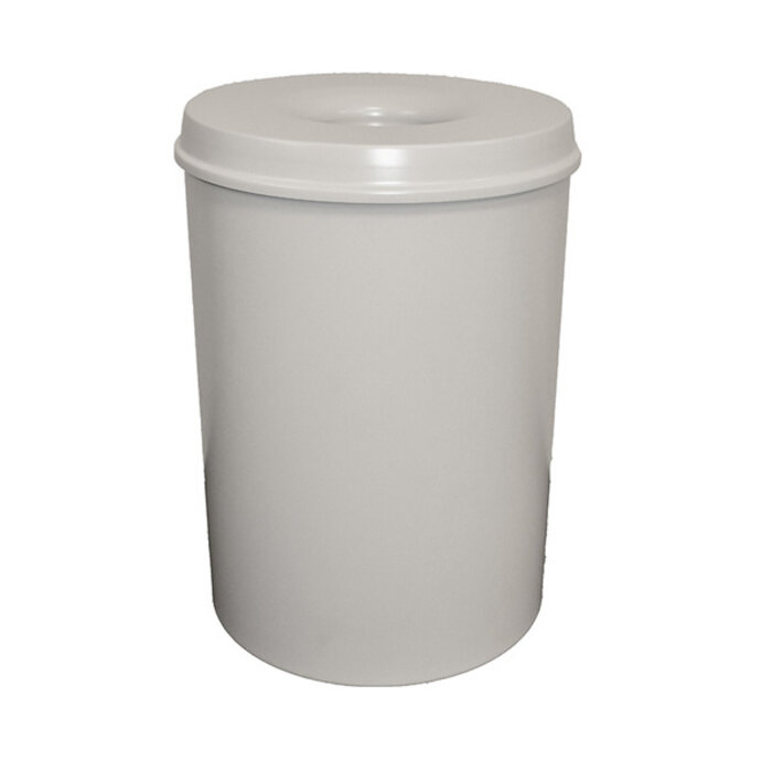 Vlamdovende papierbak 30 liter grijs