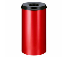Vlamdovende papierbak 50 liter (rood, zwart)