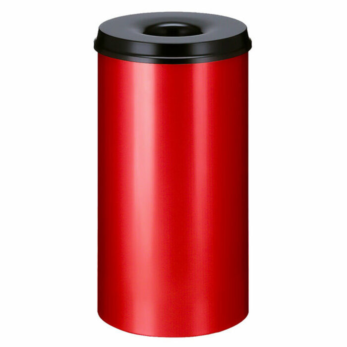 Vlamdovende papierbak 50 liter (rood, zwart)