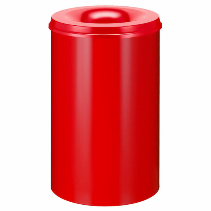 Vlamdovende papierbak 110 liter rood