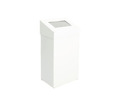 Afvalbak met pushklep 18 liter wit