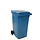 Container met papiergleuf en slot 240 liter blauw