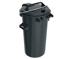 Kunststof afvalbak 50 liter donkergrijs