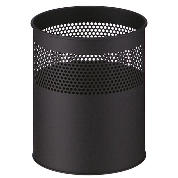 Half geperforeerde papierbak 15 liter zwart