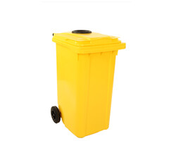 Container met rozet 240 liter geel